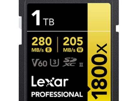 Cartão de Memória SDXC Lexar Professional 1800x - 1TB Sale