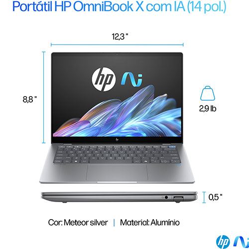 Computador Portátil HP OmniBook X 14-fe0002np | 14  | Snapdragon® X Elite X1E-78-100 | 32GB | 1TB SSD Online