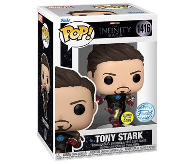 Funko Pop! Figura de Vinyl com Cabeça Oscilante Marvel The Infinite Saga: Tony Stark - 1416 - Glows | Exclusivo Fnac Online