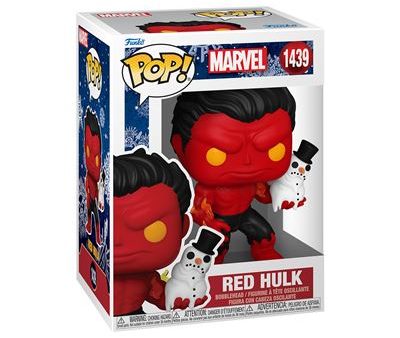 Funko Pop! Figura de Vinyl com Cabeça Oscilante Marvel Holiday: Red Hulk - 1439 Cheap