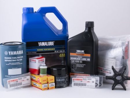 Yamaha 100 Hour Service Maintenance Kit with Cooling & HD Gear Lube - VF115 SHO - Yamalube 10W-30 on Sale