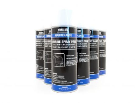 Yamaha - ACC-MRNPT-0C-EA - Marine Outboard Engine Cowling Spray Paint EA - White Pearlescent Base Coat - 12 oz- Part A - 6 Pack Sale