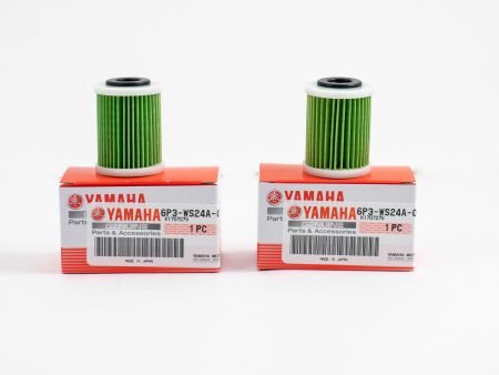 Yamaha 6P3-WS24A-02-00 supersedes 6P3-WS24A-01-00 - Fuel Filter Element - F150 VF200 VF225 VF250 F200 F225 F250 F300 F350 - 2-Pack Supply