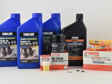 Yamaha 100 Hour Service Maintenance Kit with Cooling - Yamalube 20W-40 - F60 - 2005 Fashion