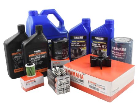 Yamaha 100 Hour Service Maintenance Kit with Cooling - Yamalube 20W-40 - F250 3.3L V6 - 2006-Current Cheap