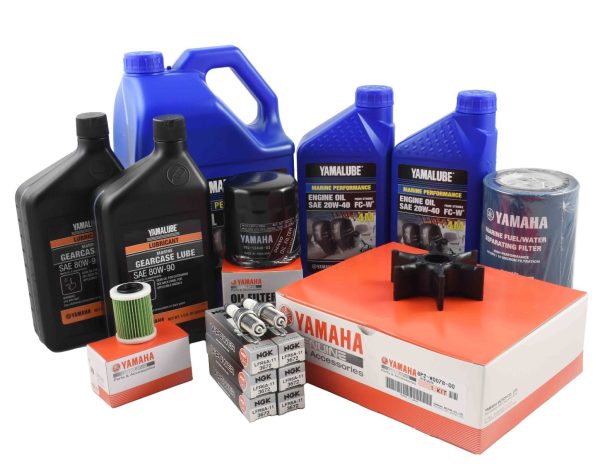 Yamaha 100 Hour Service Maintenance Kit with Cooling - Yamalube 20W-40 - F250 3.3L V6 - 2006-Current Cheap