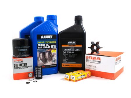 Yamaha 100 Hour Service Maintenance Kit w  Cooling - Yamalube 20W-40 - F25A - 2009-2019 For Cheap