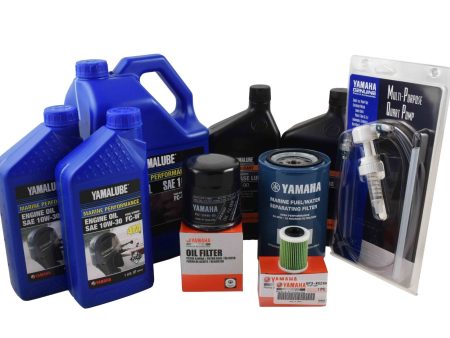 Yamaha 20 Hour Service Maintenance Kit - Yamalube 10W-30 - F250 3.3L V6 - 2006-Current Cheap