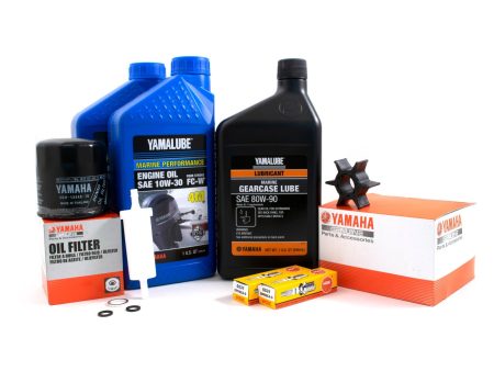 Yamaha 100 Hour Service Maintenance Kit w  Cooling - Yamalube 10W-30 - F25 - 2000-2004 Hot on Sale