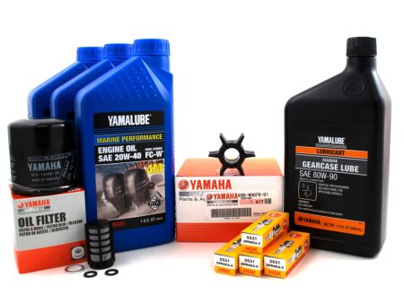 Yamaha 100 Hour Service Maintenance Kit with Cooling - Yamalube 20W-40 - F40 - 1999 For Discount