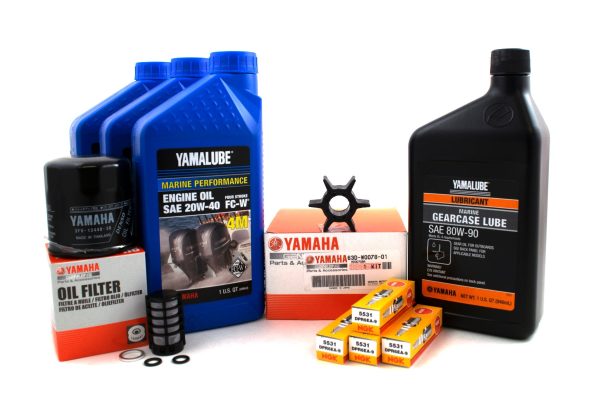 Yamaha 100 Hour Service Maintenance Kit with Cooling - Yamalube 20W-40 - F40 - 1999 For Discount