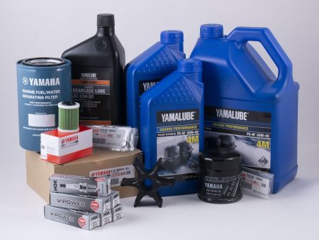 Yamaha 100 Hour Service Maintenance Kit with Cooling - Yamalube 20W-40 - F225 TLR 3.3L V6 - 2007-2009 For Cheap