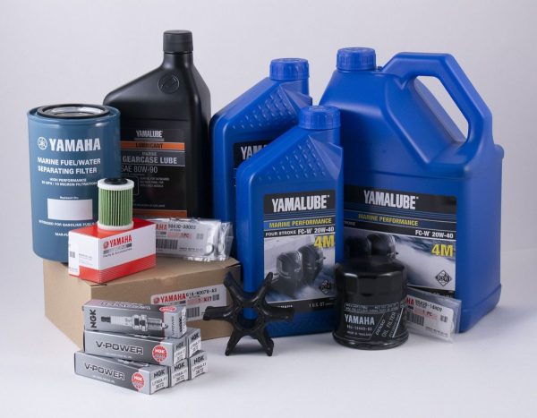 Yamaha 100 Hour Service Maintenance Kit with Cooling - Yamalube 20W-40 - F225 TLR 3.3L V6 - 2007-2009 For Cheap