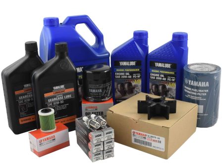 Yamaha 100 Hour Service Maintenance Kit with Cooling - Yamalube 20W-40 - F200 & F225 3.3L V6 - 2011- Current Cheap