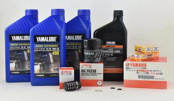 Yamaha 100 Hour Service Maintenance Kit with Cooling - Yamalube 10W-30 - F60 - 2002-2004 For Discount