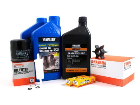 Yamaha 100 Hour Service Maintenance Kit w  Cooling - Yamalube 20W-40 - F25 - 2000-2004 Online Sale