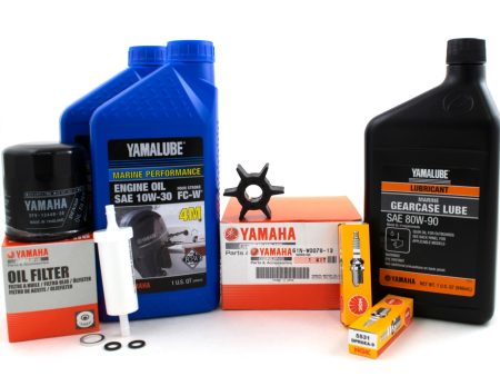 Yamaha 100 Hour Service Maintenance Kit w  Cooling - Yamalube 10W-30 - F25 - 1998-1999 Fashion