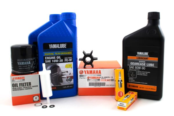 Yamaha 100 Hour Service Maintenance Kit w  Cooling - Yamalube 10W-30 - F25 - 1998-1999 Fashion