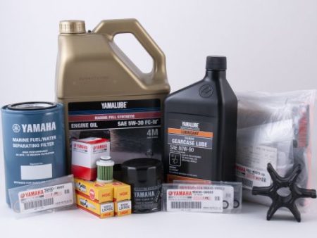 Yamaha 100 Hour Service Maintenance Kit with Cooling & HD Gear Lube - VF115 SHO - Yamalube 5W-30 Synthetic For Cheap