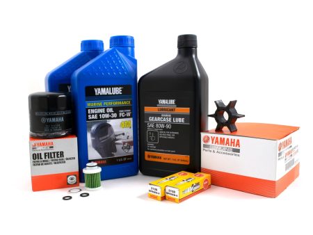 Yamaha 100 Hour Service Maintenance Kit w  Cooling - Yamalube 10W-30 - F25C - 2016-Current Cheap