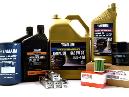 Yamaha 100 Hour Service Maintenance Kit with Cooling - Yamalube 5W-30 - VF150 VF175 SHO on Sale