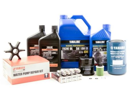 Yamaha 100 Hour Service Maintenance Kit with Cooling - Yamalube 10W-30 - F150 - F150A - F150B - 2006-Current Discount