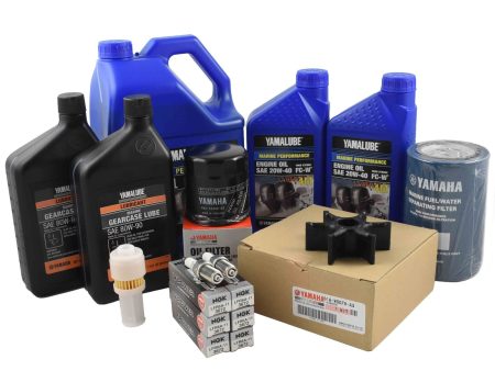 Yamaha 100 Hour Service Maintenance Kit with Cooling - Yamalube 20W-40 - F200 & F225 TXR TUR 3.3L V6 - 2002-2005 Fashion