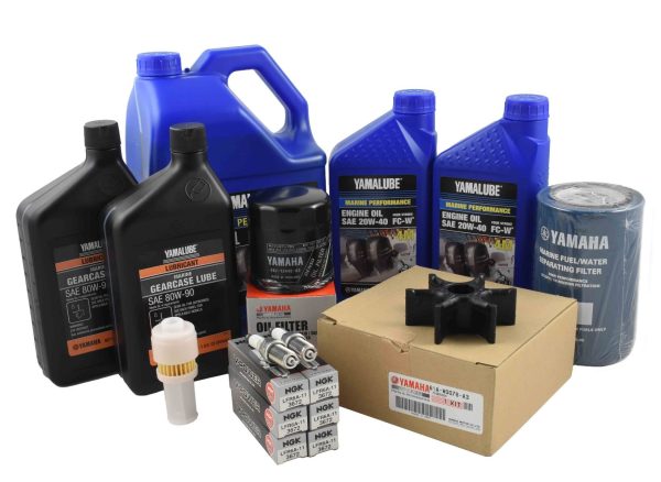 Yamaha 100 Hour Service Maintenance Kit with Cooling - Yamalube 20W-40 - F200 & F225 TXR TUR 3.3L V6 - 2002-2005 Fashion