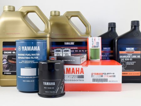 Yamaha 100 Hour Service Maintenance Kit with Cooling - Yamalube 5W-30 - VF200 VF225 VF250 SHO - LA Models Only Online Sale