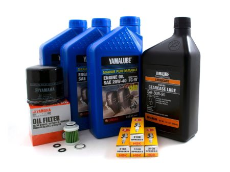 Yamaha 100 Hour Service Maintenance Kit - Yamalube 20W-40 - F40 - 2008-current Cheap