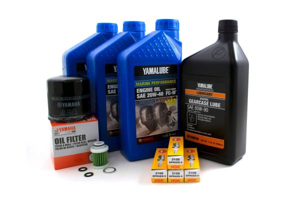 Yamaha 100 Hour Service Maintenance Kit - Yamalube 20W-40 - F40 - 2008-current Cheap