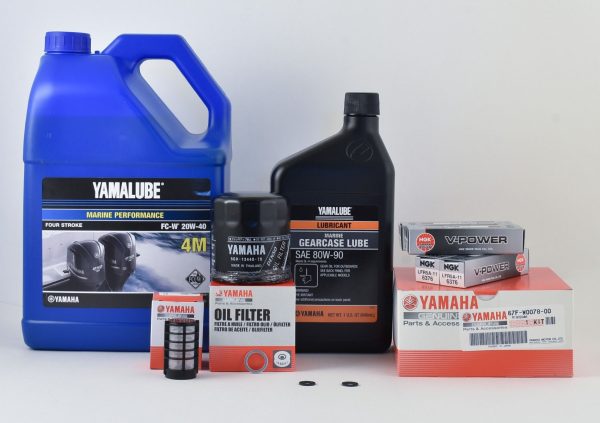 Yamaha 100 Hour Service Maintenance Kit with Cooling - Yamalube 20W-40 - F90 - 2003-2004 For Cheap