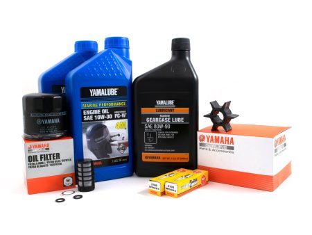 Yamaha 100 Hour Service Maintenance Kit w  Cooling - Yamalube 20W-40 - F25B - 2012-2018 Supply