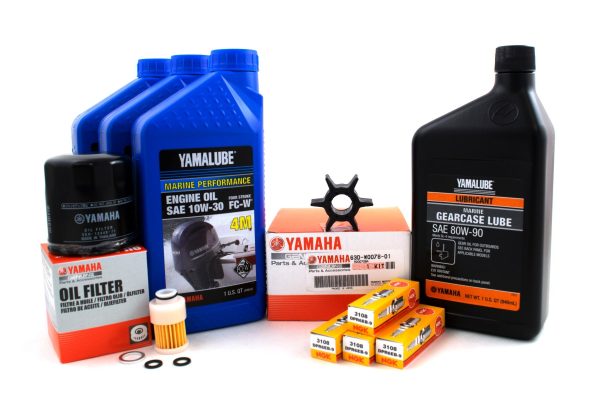 Yamaha 100 Hour Service Maintenance Kit with Cooling - Yamalube 10W-30 - F50 - 2005 Supply