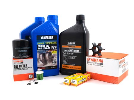 Yamaha 100 Hour Service Maintenance Kit w  Cooling - Yamalube 20W-40 - F25C - 2016-Current Discount