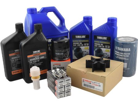 Yamaha 100 Hour Service Maintenance Kit with Cooling - Yamalube 10W-30 - F200 & F225 TXR TUR 3.3L V6 - 2002-2005 For Discount