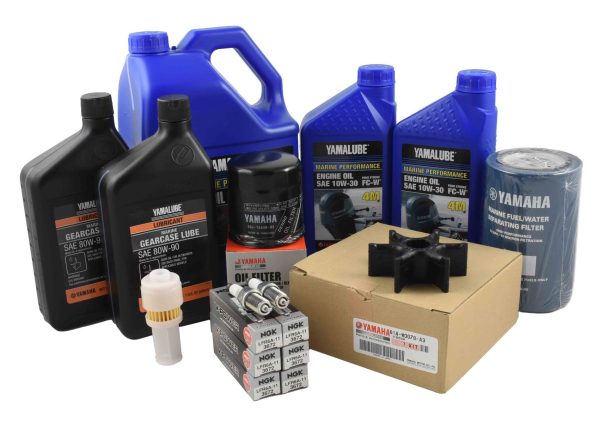 Yamaha 100 Hour Service Maintenance Kit with Cooling - Yamalube 10W-30 - F200 & F225 TXR TUR 3.3L V6 - 2002-2005 For Discount