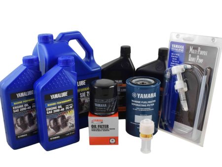 Yamaha 20 Hour Service Maintenance Kit - Yamalube 20W-40 - F200 & F225 3.3L V6 - 2002-2005 Hot on Sale