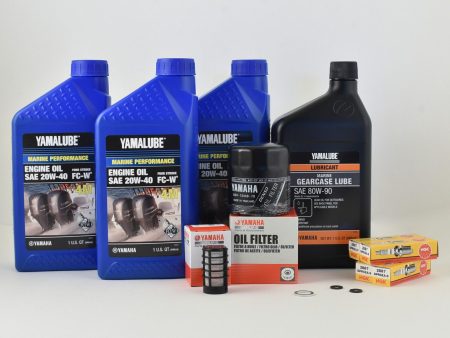 Yamaha 100 Hour Service Maintenance Kit - Yamalube 20W-40 - F60 - 2002-2004 Supply