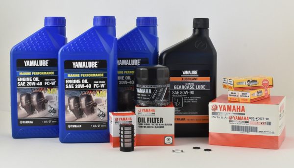 Yamaha 100 Hour Service Maintenance Kit with Cooling - Yamalube 20W-40 - F60 - 2002-2004 For Cheap