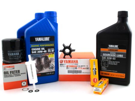 Yamaha 100 Hour Service Maintenance Kit w  Cooling - Yamalube 20W-40 - F25 - 1998-1999 Online now