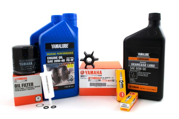 Yamaha 100 Hour Service Maintenance Kit w  Cooling - Yamalube 20W-40 - F25 - 1998-1999 Online now