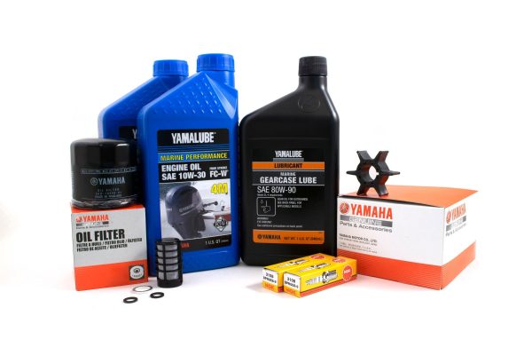 Yamaha 100 Hour Service Maintenance Kit w  Cooling - Yamalube 10W-30 - F25A - 2009-2019 Cheap