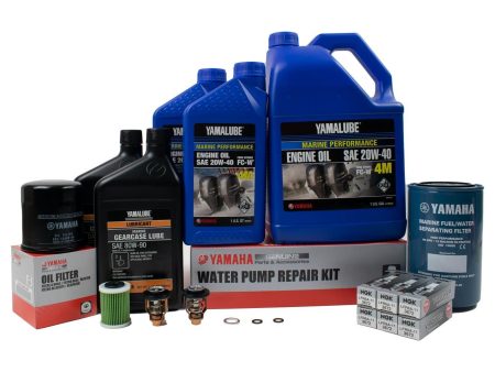 Yamaha 300 Hour Service Maintenance Kit - Yamalube 20W-40 - F250 3.3L V6 - 2006-Current ( See Models ) Fashion