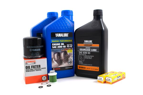 Yamaha 100 Hour Service Maintenance Kit - Yamalube 20W-40 - F25C - 2016-Current Cheap