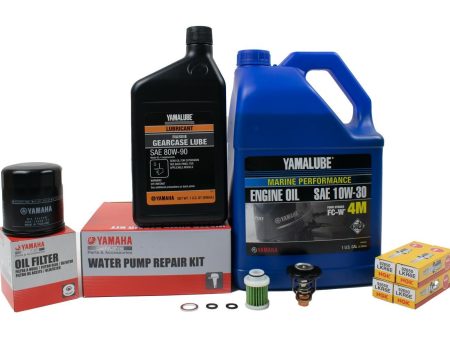 Yamaha 300 Hour Service Maintenance Kit - Yamalube 10W-30 - F115 - 2014-Current ( See Models ) Hot on Sale