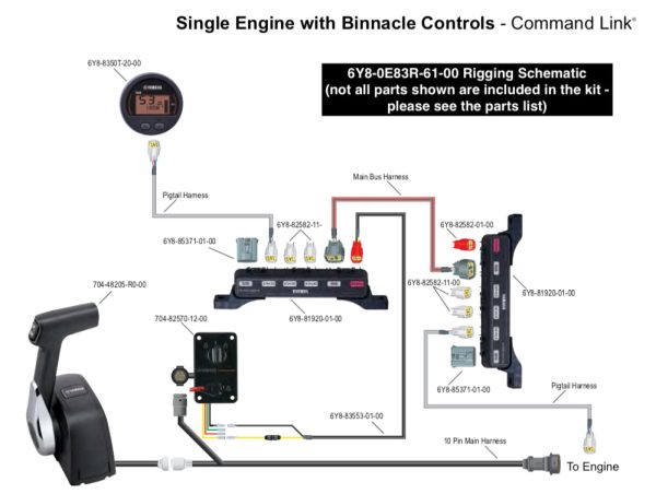 Yamaha 6Y8-0E83R-61-00 - Command Link Single Engine Gauge Kit - Round One Gauge Kit Hot on Sale