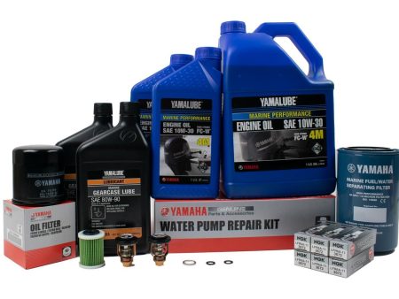 Yamaha 300 Hour Service Maintenance Kit - Yamalube 10W-30 - F225 & F250 3.3L V6 - 2006-Current ( See Models ) For Discount