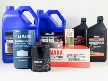 Yamaha 100 Hour Service Maintenance Kit with Cooling - Yamalube 10W-30 - VF200 VF225 VF250 SHO - XA Models Only on Sale