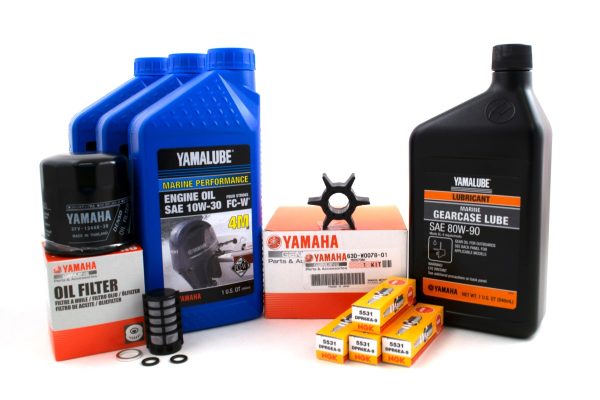 Yamaha 100 Hour Service Maintenance Kit with Cooling - Yamalube 10W-30 - F40 - 1999 Fashion